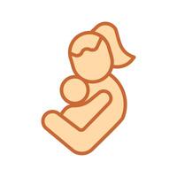 Mother and Child Icon Design vector