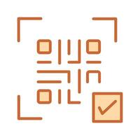 QR Code Link Icon Design vector