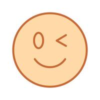 Winking Face Icon Design vector