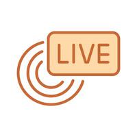 Live Broadcast Icon Design vector