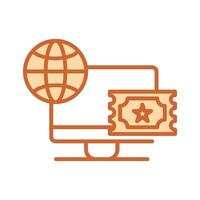 Ticket System Icon Design vector