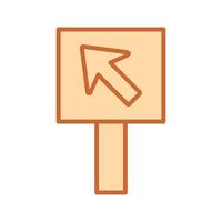 Diagonal Up Left Arrow Icon Design vector