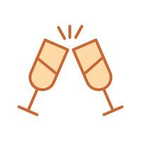 Champagne Toast Icon Design vector