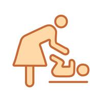 Changing Table Icon Design vector