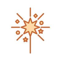 Sparklers Icon Design vector