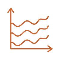 Spline Chart Icon Design vector