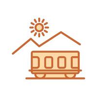 Mountain Railway Icon Design vector
