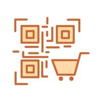 QR Code Shopping Icon Design vector