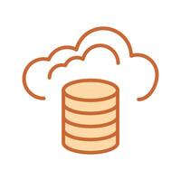 Cloud Database Icon Design vector