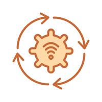 Automated Process Icon Design vector