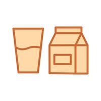 Glass of Milk Icon Design vector
