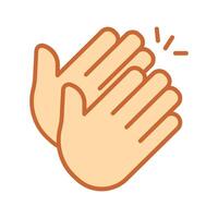 Clapping Hands Icon Design vector