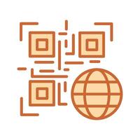 QR Code Website Icon Design vector