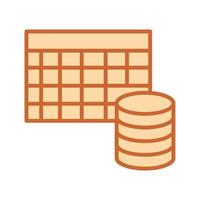 Table Data Icon Design vector