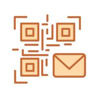 QR Code Email Icon Design vector