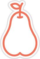 Pear Icon Design Illustration vector