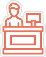 Check in desk Icon Design Illustration vector