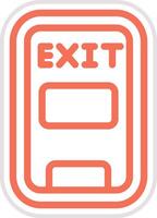 Emergency exit Icon Design Illustration vector