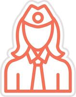 Air hostess Icon Design Illustration vector