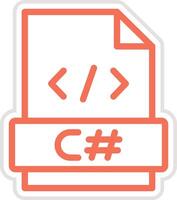C sharp Icon Design Illustration vector