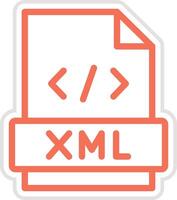 Xml Icon Design Illustration vector