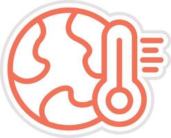 Global warming Icon Design Illustration vector