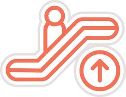 Escalator up Icon Design Illustration vector