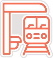 Train platform Icon Design Illustration vector