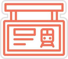Train schedule Icon Design Illustration vector