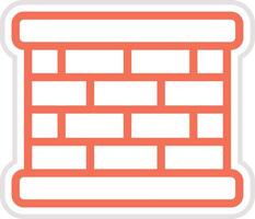 Bricks wall Icon Design Illustration vector