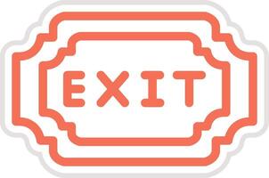 Exit Icon Design Illustration vector