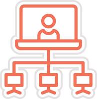 Client server Icon Design Illustration vector