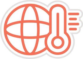Global temperature Icon Design Illustration vector