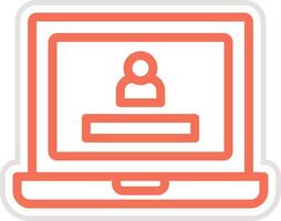 Computer login Icon Design Illustration vector