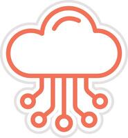 Cloud Hosting Icon Design Illustration vector