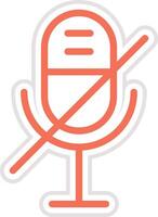 Microphone disable Icon Design Illustration vector