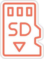 Memory card Icon Design Illustration vector