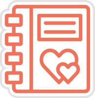 Diary Icon Design Illustration vector