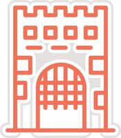 Medieval gate Icon Design Illustration vector