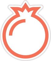 Pomegranate Icon Design Illustration vector