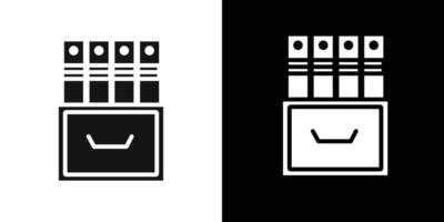Archive folders icon Flat set outline vector