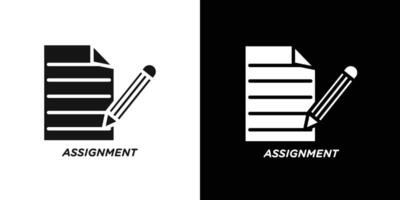 Assignment icon Flat set outline vector