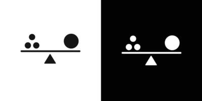 balancing icon Flat set outline vector