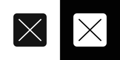 Close button icon Flat set outline vector