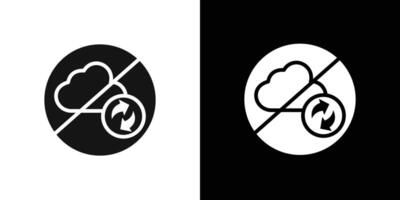 cloud sync disable icon Flat set outline vector