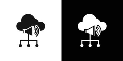 Cloud Marketing icon Flat set outline vector