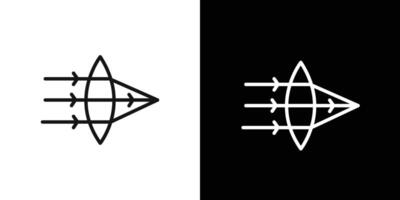 convex icon Flat set outline vector