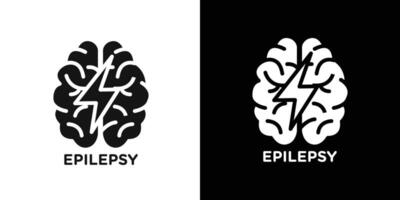 Epilepsy icon Flat set outline vector