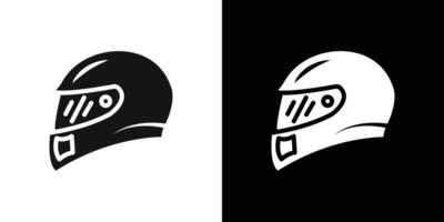 Helmet icon Flat set outline vector