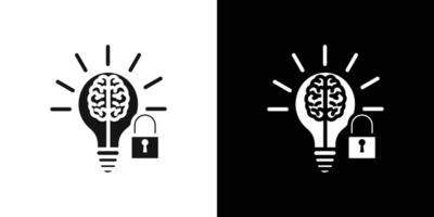 Intellectual property and copyright icon Flat set outline vector